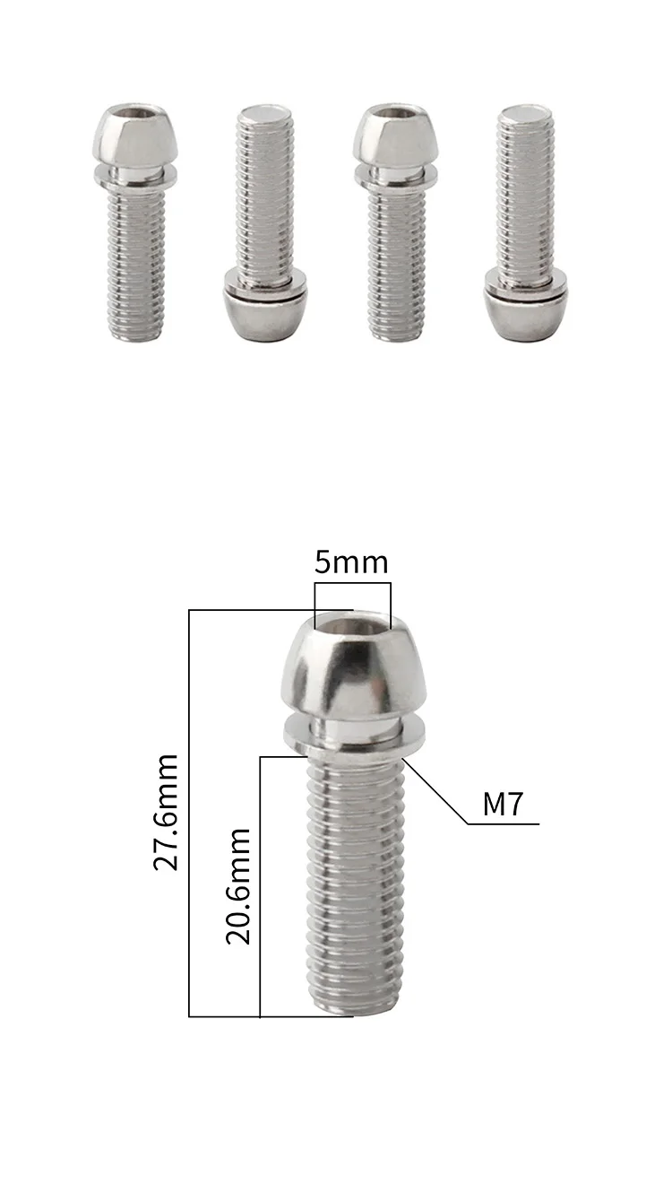 MUQZI 4PCS Bike Locked Screws Bolts Cycling M7 Bicycle Derailleur Trigger Shifters Locking Screws Bike Shift Accessories Screw