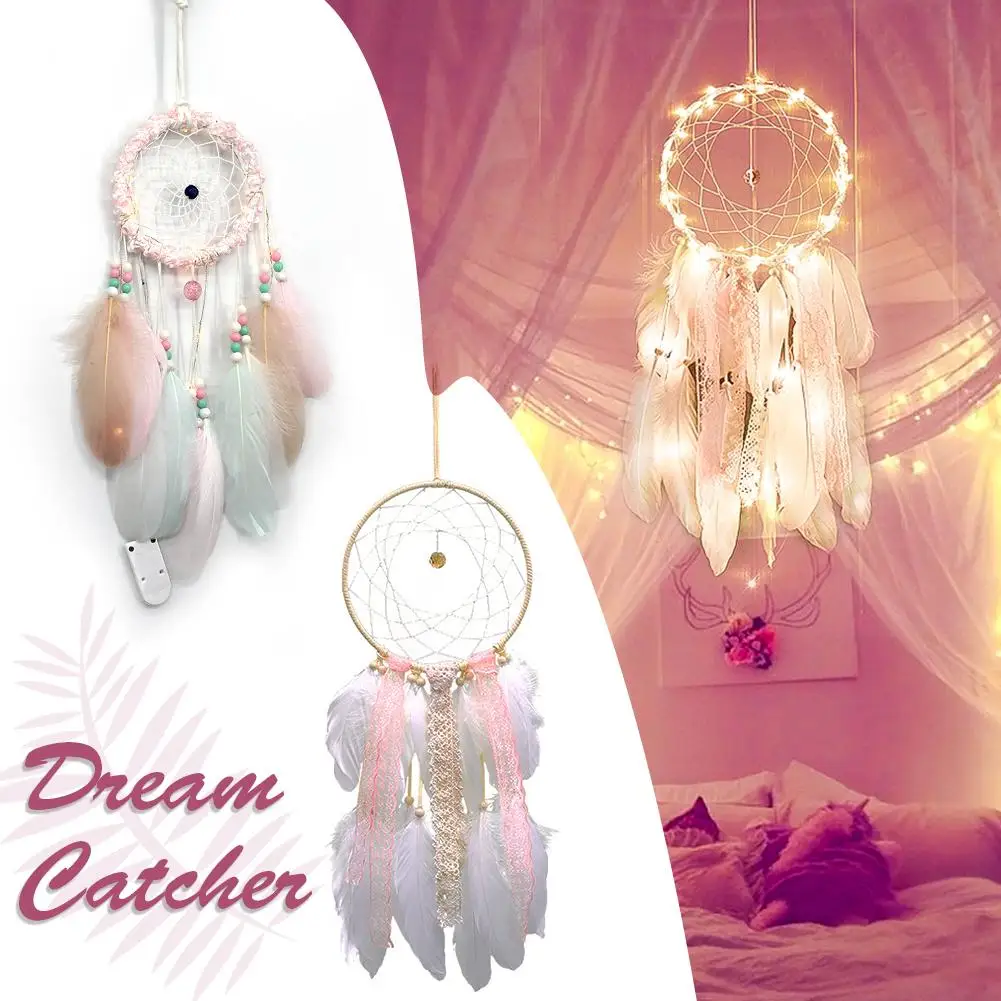 Girls Amulet Room Decor Dream Catcher Wind Chimes Feather Ornaments Nordic Bedroom Decor Feathers Wrapped Lights Dreamcatcher
Girls Amulet Room Decor Dream Catcher Wind Chimes Feather Ornaments Nordic Bedroom Decor Feathers Wrapped Lights Dreamcatcher