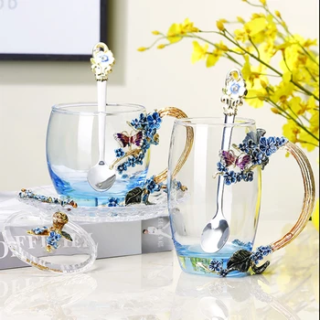 Enamel Colored Water Cups European Thermostable Glass Creative Fancy Flower Tea Cup Coffee Cup Practical Wedding Gift
Enamel Colored Water Cups European Thermostable Glass Creative Fancy Flower Tea Cup Coffee Cup Practical Wedding Gift