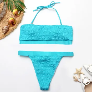 2019 Bikini Set Solid Swimsuit Ruffle Swimwear Sexy Swimming Suit For Women String Bathing Suit Bandeau May Bathers Maillot 
2019 Bikini Set Solid Swimsuit Ruffle Swimwear Sexy Swimming Suit For Women String Bathing Suit Bandeau May Bathers Maillot