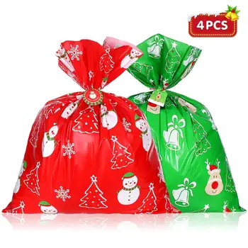 4pcs Christmas Gift Bags Drawstring Pouch Party Wedding Favors Wrapping Goody Cookies Bags with 4 Name Cards Tie Rope 
4pcs Christmas Gift Bags Drawstring Pouch Party Wedding Favors Wrapping Goody Cookies Bags with 4 Name Cards Tie Rope