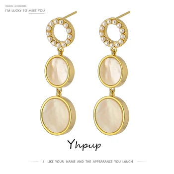 Yhpup Exquisite Natural Shell Round Drop Dangle Earrings Elegant Simulated Pearls Temperament Earrings for Women Girls Gift 2020 
Yhpup Exquisite Natural Shell Round Drop Dangle Earrings Elegant Simulated Pearls Temperament Earrings for Women Girls Gift 2020