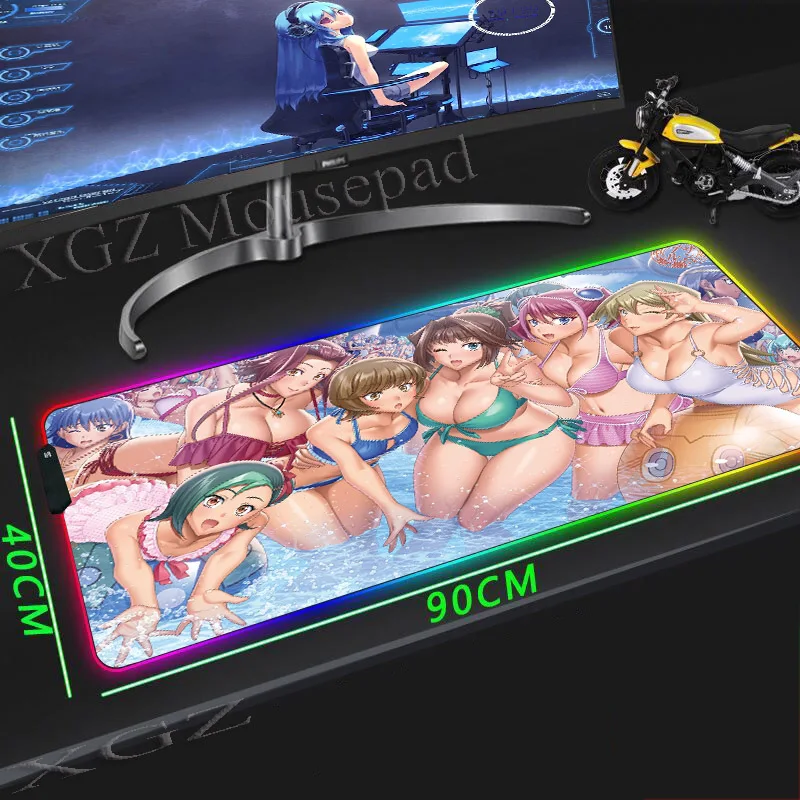 XGZ Anime Sexy Sisters Swimsuit Temptation Custom Large RGB Mouse Pad Black Lock-edge Computer Keyboard Desk Mat Rubber Non-slip
XGZ Anime Sexy Sisters Swimsuit Temptation Custom Large RGB Mouse Pad Black Lock-edge Computer Keyboard Desk Mat Rubber Non-slip