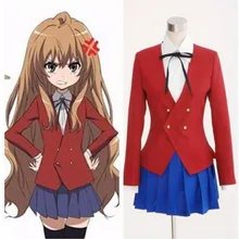 Anime Tiger Dragon Toradora Costume Cosplay Taiga Aisaka Jacket Skirt + Bow Tie 
Anime Tiger Dragon Toradora Costume Cosplay Taiga Aisaka Jacket Skirt + Bow Tie