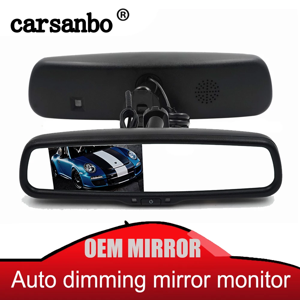 Carsanbo 4.3 Inch OEM Auto Dimming Function TFT LCD Color Screen Car Rearview Mirror Monitor Car Parking Display Monitor
Carsanbo 4.3 Inch OEM Auto Dimming Function TFT LCD Color Screen Car Rearview Mirror Monitor Car Parking Display Monitor
