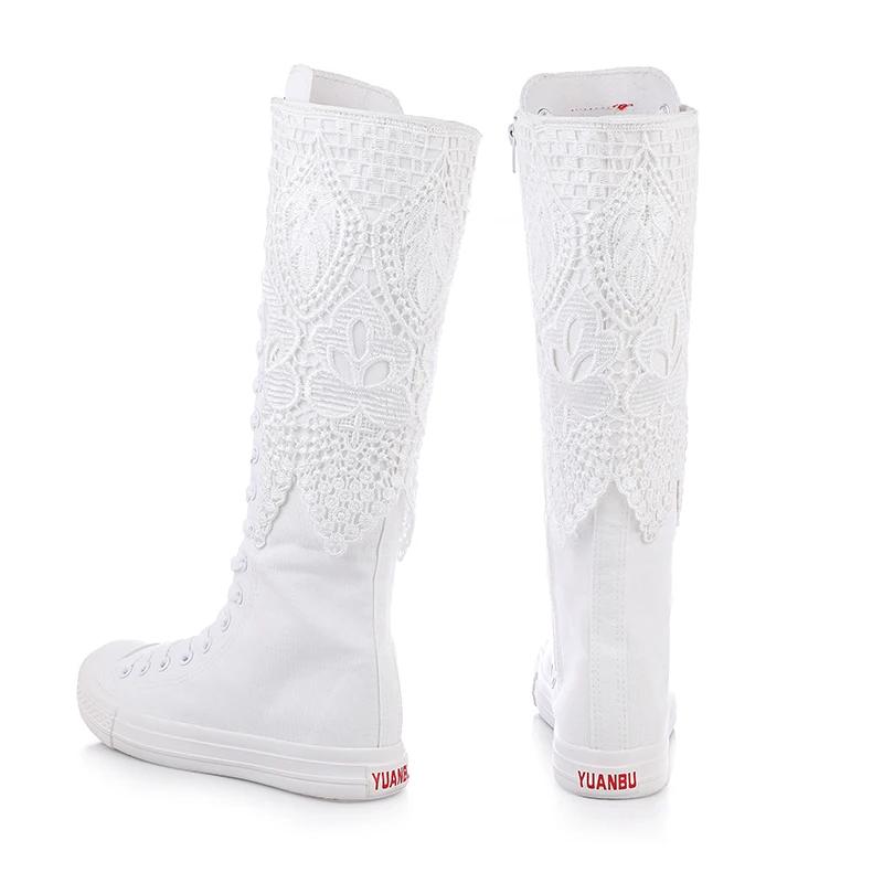 Spring and Autumn New High-cylinder Canvas Shoes Lace Sexy Canvas Boots Side Zipper Front Lace-up Long Casual Shoes
Spring and Autumn New High-cylinder Canvas Shoes Lace Sexy Canvas Boots Side Zipper Front Lace-up Long Casual Shoes