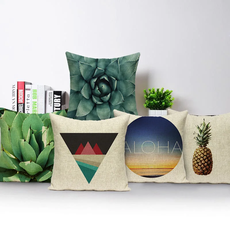 Linen Cushion Cover Decorative Cactus Pillowcase Tropical Botanic Pineapple 45*45cm Aloe Throw Pillow Case
Linen Cushion Cover Decorative Cactus Pillowcase Tropical Botanic Pineapple 45*45cm Aloe Throw Pillow Case