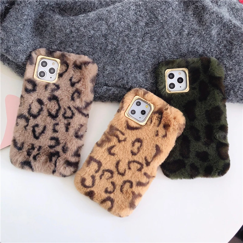 Leopard Pattern Rabbit Furry Case For iPhone 11 Pro Max 6 6s 7 8 Plus X Warm Plush Fluffy Cover For iPhone XR XS Max Phone Case
Leopard Pattern Rabbit Furry Case For iPhone 11 Pro Max 6 6s 7 8 Plus X Warm Plush Fluffy Cover For iPhone XR XS Max Phone Case