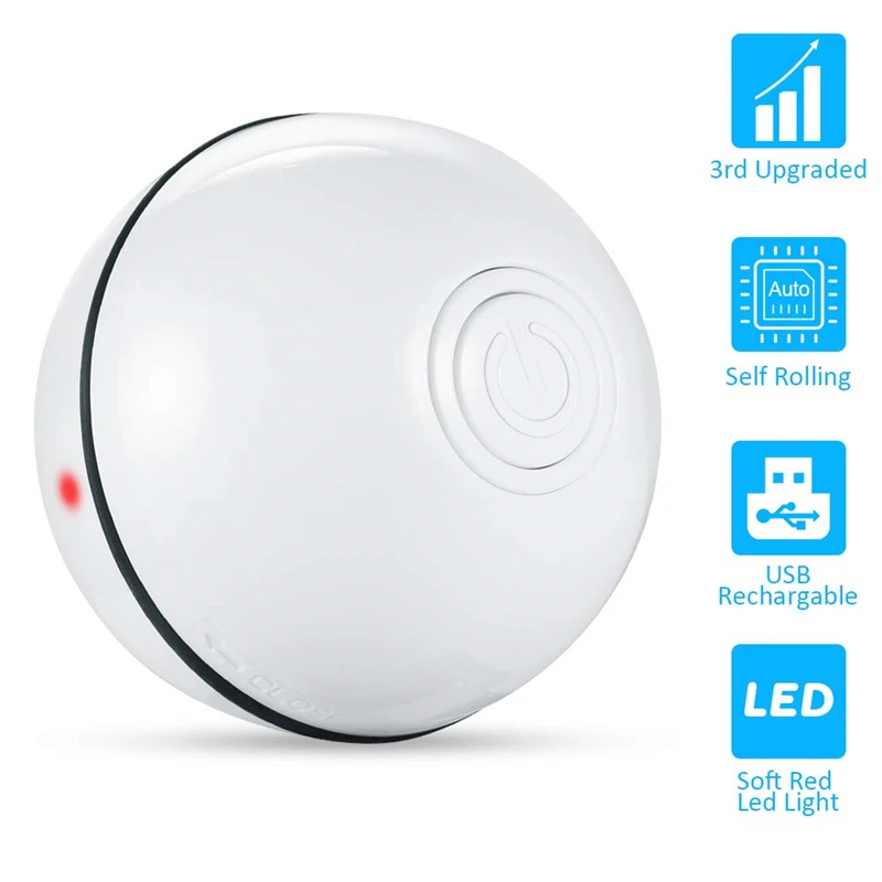 Smart Interactive Pet Toy Ball Automatic Rolling USB Rechargeable Led Light Pet Toy Training Home Cat and Dog Toy Glowing Balls
Smart Interactive Pet Toy Ball Automatic Rolling USB Rechargeable Led Light Pet Toy Training Home Cat and Dog Toy Glowing Balls