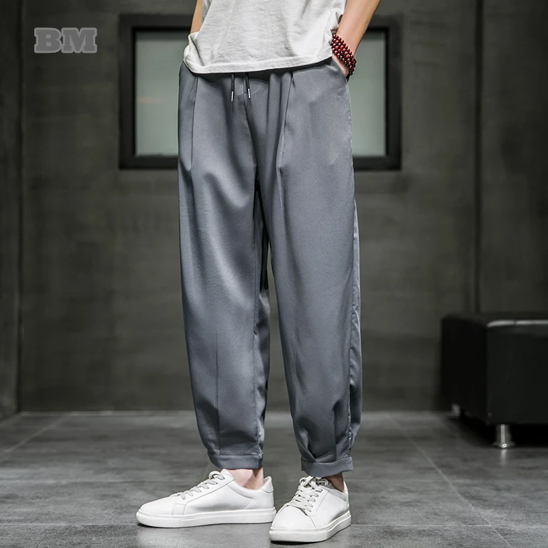 Chinese Style Ultra Thin Ice Silk Casual Harem Pants Summer Loose Plus Size Straight Trousers Men Clothing Harajuku Joggers
Chinese Style Ultra Thin Ice Silk Casual Harem Pants Summer Loose Plus Size Straight Trousers Men Clothing Harajuku Joggers