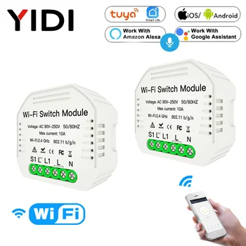 1/2 Way Wifi Smart Light Switch Wireless Remote Voice Tuya APP Control DIY Smart Switch Module Breaker Google Home Alexa Echo
1/2 Way Wifi Smart Light Switch Wireless Remote Voice Tuya APP Control DIY Smart Switch Module Breaker Google Home Alexa Echo