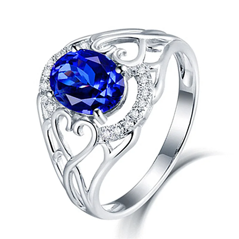 Elegant Women Ring 925 Silver Jewelry with Sapphire Zircon Gemstone Open Finger Rings for Wedding Party Gift Ornaments Wholesale
Elegant Women Ring 925 Silver Jewelry with Sapphire Zircon Gemstone Open Finger Rings for Wedding Party Gift Ornaments Wholesale