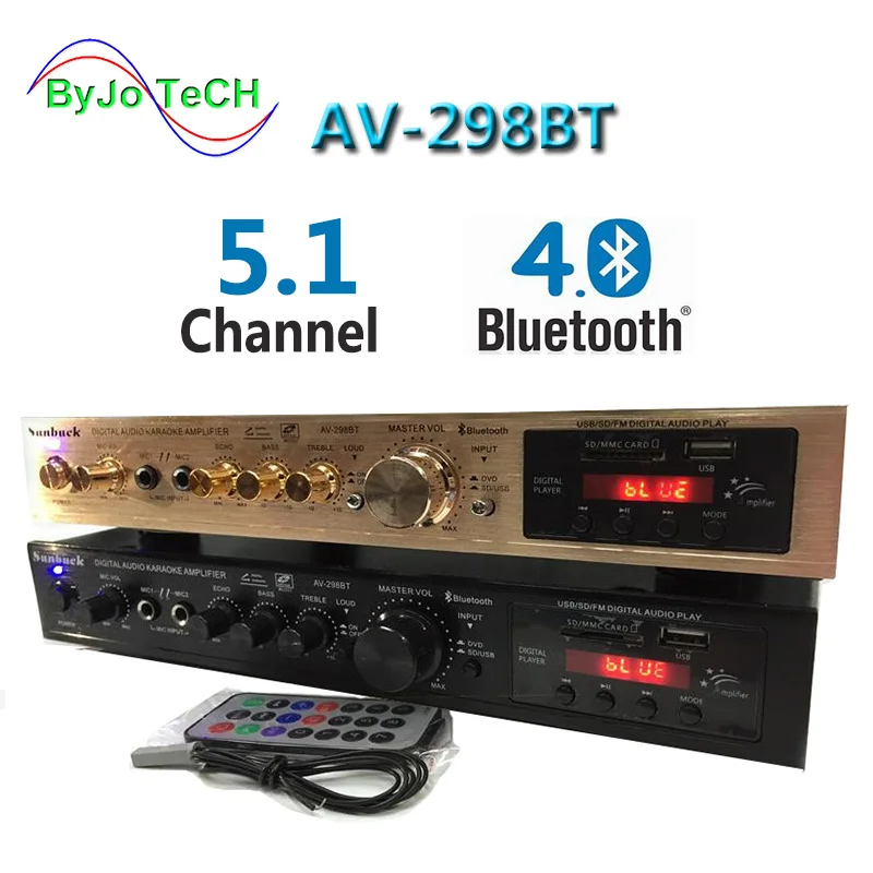 Sunback high power amplifier 200W+200W 5.1 vocal tract Dual microphone reverberation Built in Bluetooth FM radio Support SD USB
Sunback high power amplifier 200W+200W 5.1 vocal tract Dual microphone reverberation Built in Bluetooth FM radio Support SD USB
