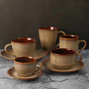 Japan Creative Tea Cup Ceramic Farmhouse Simple Espresso Cup Frosted Cup Saucers Set Vintage Cup Tazze Home Water Mugs AC50BS
Japan Creative Tea Cup Ceramic Farmhouse Simple Espresso Cup Frosted Cup Saucers Set Vintage Cup Tazze Home Water Mugs AC50BS