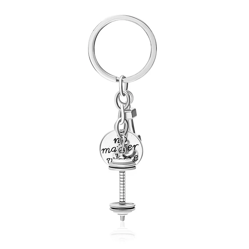 Фото Брелок для ключей с гантелями мужчин и мальчиков | Украшения аксессуары