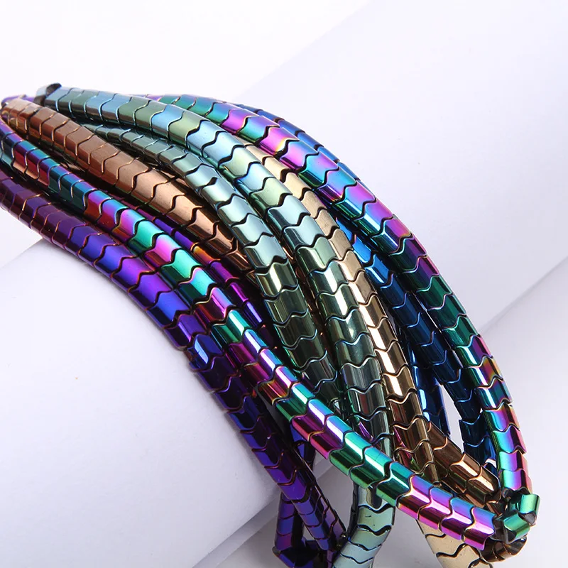Natural Stone Beads Wave shape Beads plated Hematite Beads For Jewelry Making DIY Fashion Necklace Bracelet Accessories
Natural Stone Beads Wave shape Beads plated Hematite Beads For Jewelry Making DIY Fashion Necklace Bracelet Accessories