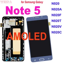 Ensemble écran tactile LCD Super AMOLED avec châssis, pour Samsung Galaxy Note 5 N920 N920A=