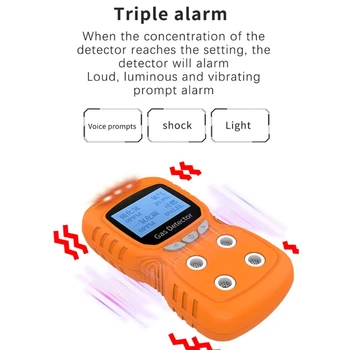 4-in-1 Portable Harmful Gas Detector Oxygen Carbon Monoxide Voice Prompts Tester M17E 
4-in-1 Portable Harmful Gas Detector Oxygen Carbon Monoxide Voice Prompts Tester M17E