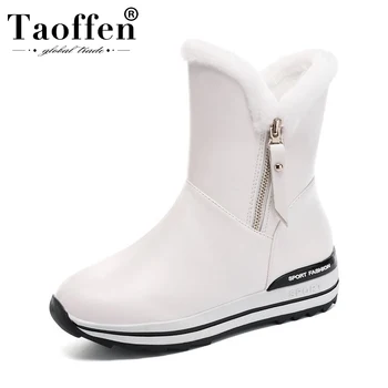 Taoffen 4 Color Winter Hot Women Ankle Boots Warm Plush Snow Boots Comfortable Daily Shoes Flats Women Footwear Size 31-42
Taoffen 4 Color Winter Hot Women Ankle Boots Warm Plush Snow Boots Comfortable Daily Shoes Flats Women Footwear Size 31-42
