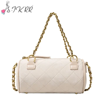 S.IKRR Diamond Lattice Barrel-shaped Handbag Leather Hand Bags For Women 2020 Chain Desinger Shoulder Crossbody Bags Small Bag
S.IKRR Diamond Lattice Barrel-shaped Handbag Leather Hand Bags For Women 2020 Chain Desinger Shoulder Crossbody Bags Small Bag