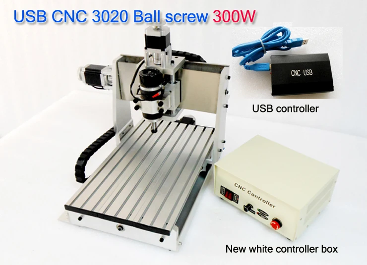 USB controller 3020 ball screw CNC Router, 300w spindle, cnc engraving machine, high quality!
USB controller 3020 ball screw CNC Router, 300w spindle, cnc engraving machine, high quality!