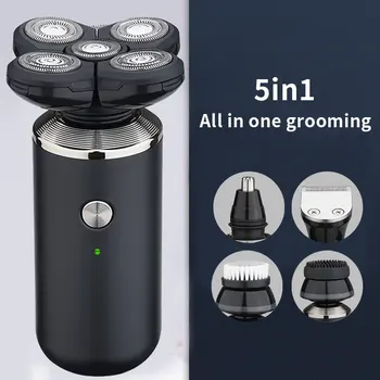 Electric Razor 5 In 1 Men Shaver Beard Trimmer Grooming Kit Rotary Waterproof Men Black Shaver Shaving Machine Shaver For Men
Electric Razor 5 In 1 Men Shaver Beard Trimmer Grooming Kit Rotary Waterproof Men Black Shaver Shaving Machine Shaver For Men