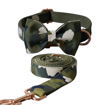 Pet Accessories Camouflage Bownknot Tie and Leash Set Nylon Printed Dog Nameplate Collar Personalized Engraved ID Tag Collars
Pet Accessories Camouflage Bownknot Tie and Leash Set Nylon Printed Dog Nameplate Collar Personalized Engraved ID Tag Collars