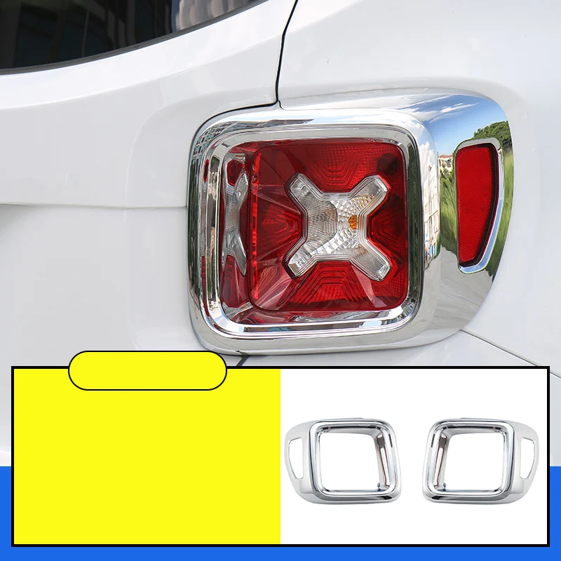 shiny silver Abs Car Tail Light Cover Trims for Jeep Renegade 2016 2017 2018 2019 taillight auto parts accessories rear lamp | Автомобили