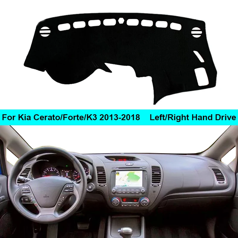 Car Inner Dashboard Cover Dash Mat Carpet For Kia Cerato Forte K3 2013 - 2018 Dashmat Sun Shade Pad 2017 2016 | Автомобили и
