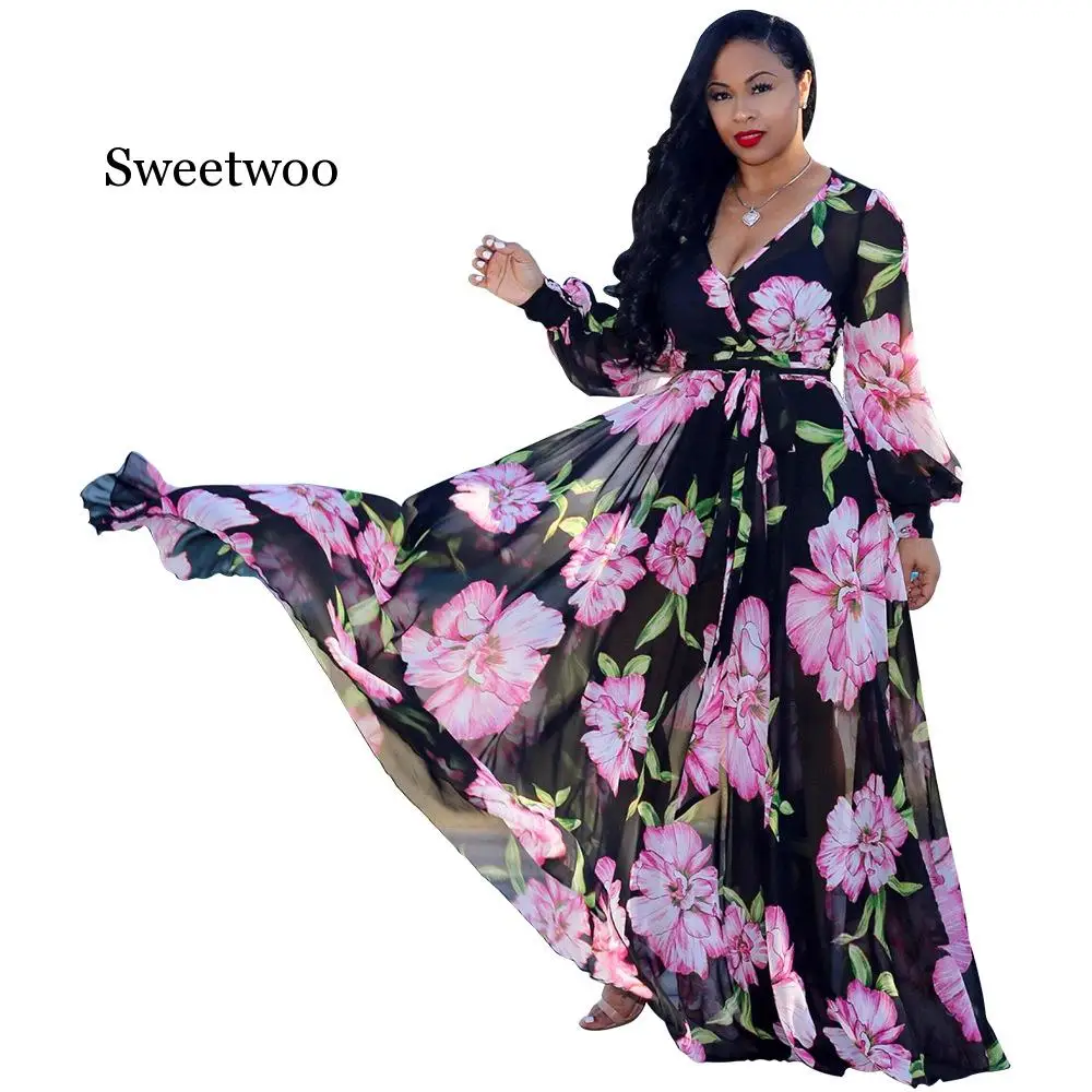 Summer Maxi Long Dress Women O Neck Vintage Floral Print Boho Dress Sexy Beach Dresses Vestido
Summer Maxi Long Dress Women O Neck Vintage Floral Print Boho Dress Sexy Beach Dresses Vestido