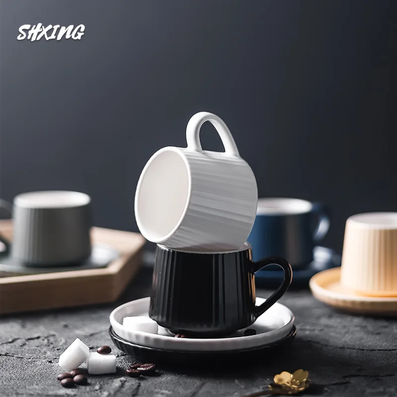 250ml Creative Nordic Simple Coffee Cups and Saucers Set Household Afternoon Tea Flower Tea Small Luxury Couples Cups
250ml Creative Nordic Simple Coffee Cups and Saucers Set Household Afternoon Tea Flower Tea Small Luxury Couples Cups