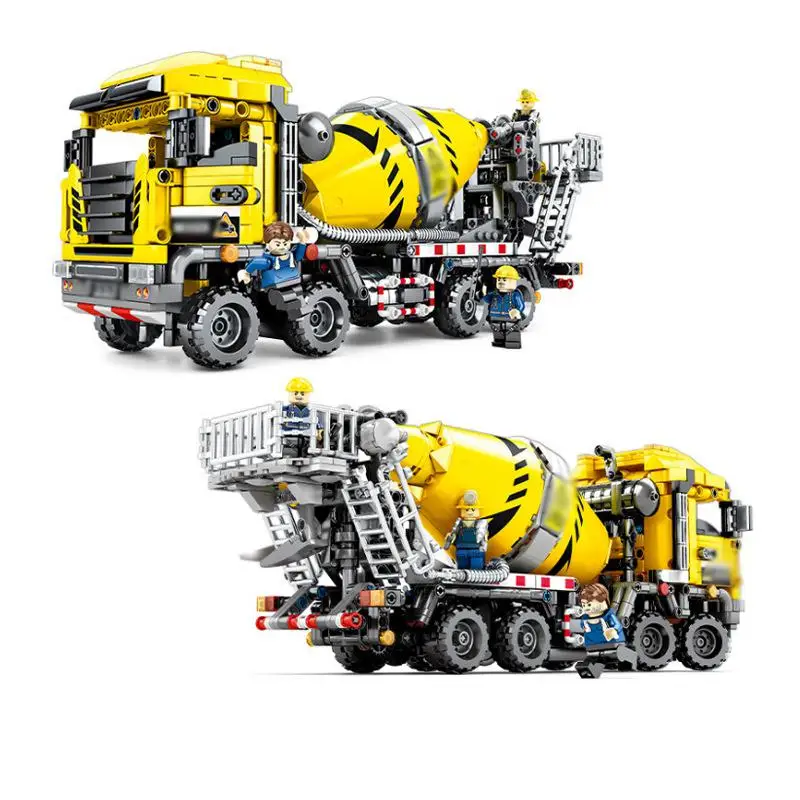 703941 Compatible legoings City vehicle Concrete truck technic Construction Moc Engineering Model Building Bricks Blocks toy
703941 Compatible legoings City vehicle Concrete truck technic Construction Moc Engineering Model Building Bricks Blocks toy
