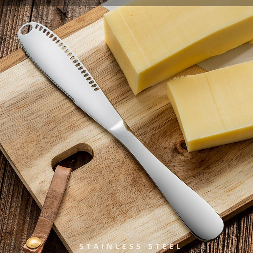 Stainless Steel Butter Spreader Knife - 3 in 1 Kitchen Gadgets, Curler, Slicer, Shave and Butter Jam Grater Cheese Cutter
Stainless Steel Butter Spreader Knife - 3 in 1 Kitchen Gadgets, Curler, Slicer, Shave and Butter Jam Grater Cheese Cutter
