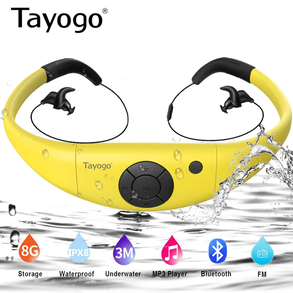 Tayogo W12 HIFI Swimming Headset Mp3 Player with Bluetooth FM Radio Pedometer IPX8 Waterproof Headphone Sports MP3 Music Player
Tayogo W12 HIFI Swimming Headset Mp3 Player with Bluetooth FM Radio Pedometer IPX8 Waterproof Headphone Sports MP3 Music Player