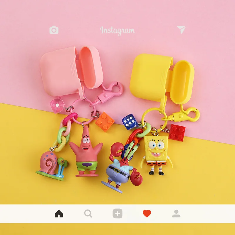 Cute Cartoon SpongeBob SquarePants Patrick Star Figure Doll Silicone Case For Apple Airpods Wireless Bluetooth Earphones Cover
Cute Cartoon SpongeBob SquarePants Patrick Star Figure Doll Silicone Case For Apple Airpods Wireless Bluetooth Earphones Cover