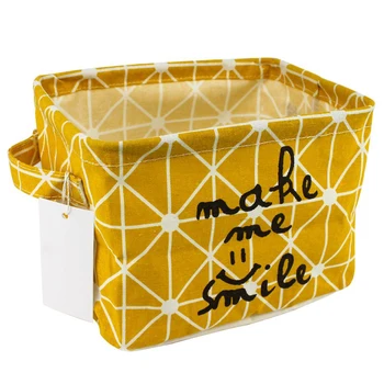 Small Linen Fabric Foldable Organizer Storage Basket with Handle, Collapsible and Convenient for Nursery and Babies Room (Yellow
Small Linen Fabric Foldable Organizer Storage Basket with Handle, Collapsible and Convenient for Nursery and Babies Room (Yellow