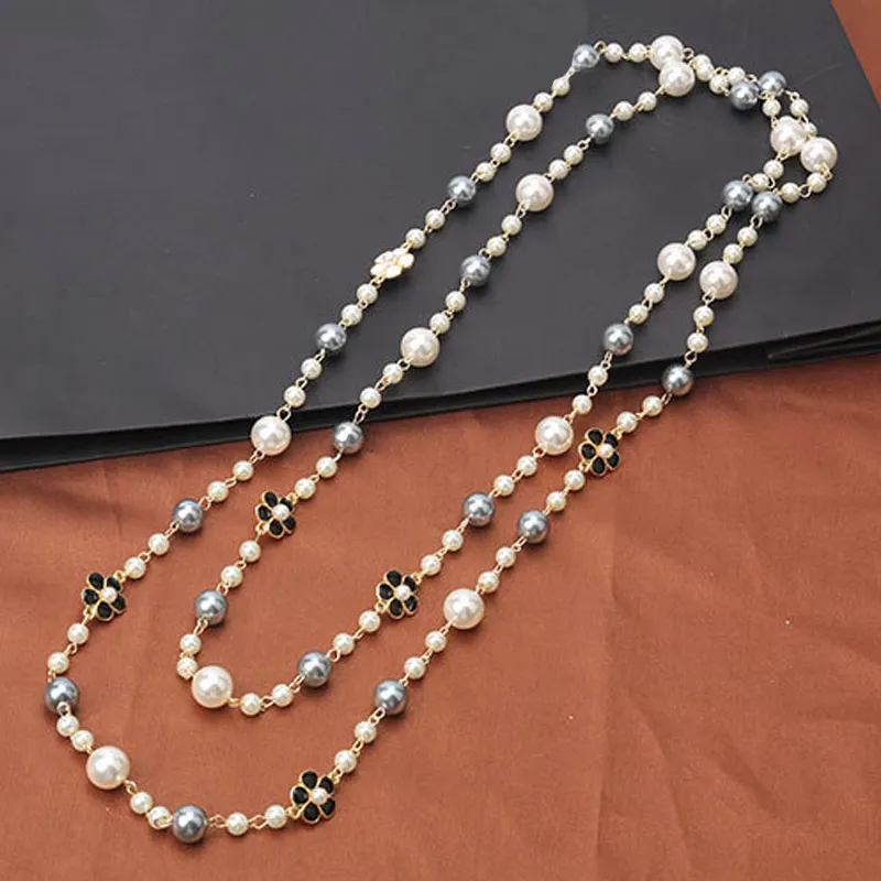 New Camellia Long Necklaces For Women Necklace Double-layer Flowers Pearl Sweater Chain Necklace For Party woman
New Camellia Long Necklaces For Women Necklace Double-layer Flowers Pearl Sweater Chain Necklace For Party woman