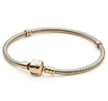 Original 925 Sterling Silver Bracelet Gold Color Barrel Clasp Snake Chain Basic Bangle For Women Bead Charm Diy Fashion Jewelry
Original 925 Sterling Silver Bracelet Gold Color Barrel Clasp Snake Chain Basic Bangle For Women Bead Charm Diy Fashion Jewelry