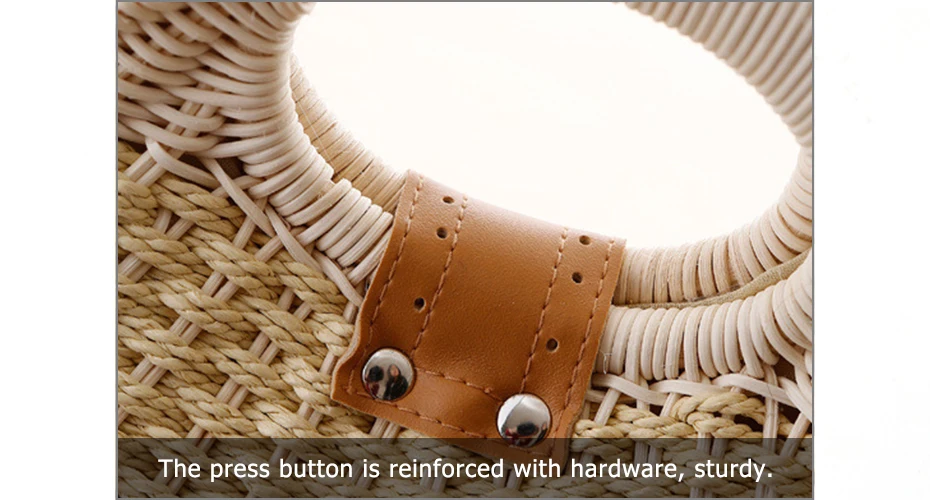 Shell-Style Round Wicker Handbag - Designer Rattan Crossbody Summer Purse 10 Ha2450f9c37d141bab8550c9ceb2b8010Y