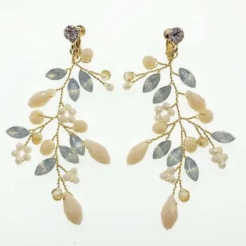 NPASON New European and American fashion temperament bridal Earrings Handmade rice beads earrings wholesale 
NPASON New European and American fashion temperament bridal Earrings Handmade rice beads earrings wholesale
