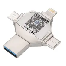 4 in 1 OTG Pen Drive Flash Drive for iPhone Pendrive USB 3.0 Memory Stick External Storage for iOS/Android/Type C/Windows Device
4 in 1 OTG Pen Drive Flash Drive for iPhone Pendrive USB 3.0 Memory Stick External Storage for iOS/Android/Type C/Windows Device