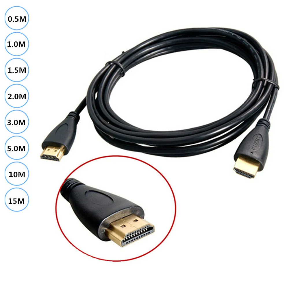HDMI Cables Male-Male XBOX High-Speed Gold-Plated-Plug HD V 3FT HDMI for LCD HDTV 1080P 0.5m 1m 2m 3m 5m 10m 15m
HDMI Cables Male-Male XBOX High-Speed Gold-Plated-Plug HD V 3FT HDMI for LCD HDTV 1080P 0.5m 1m 2m 3m 5m 10m 15m