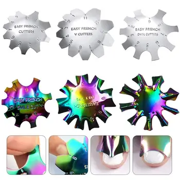 6Pcs Nail Templates Manicure Edge Trimmer Stainless DIY Module For Nail Art Trimmer Nails Art Accessories For Women Home Salon 
6Pcs Nail Templates Manicure Edge Trimmer Stainless DIY Module For Nail Art Trimmer Nails Art Accessories For Women Home Salon