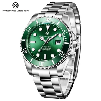 2020 PAGRNE DESIGN Brand Automatic Mechanical Men Watch 100M Waterproof Male Sapphire Glass Sports Wrist Watch Relogio Masculino
2020 PAGRNE DESIGN Brand Automatic Mechanical Men Watch 100M Waterproof Male Sapphire Glass Sports Wrist Watch Relogio Masculino
