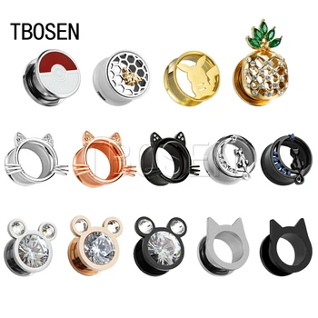 TBOSEN Ear Gauges Screw Earrings Piercing Plugs Tunnels Stretcher Stainless Steel Fashion Body Jewelry Expander Studs Women Men 
TBOSEN Ear Gauges Screw Earrings Piercing Plugs Tunnels Stretcher Stainless Steel Fashion Body Jewelry Expander Studs Women Men