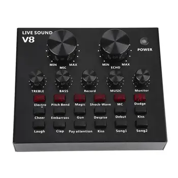 Multifunctional Live Sound Card USB Audio Interface Intelligent Volume Mic External Sound Card Household Recreational Supplies
Multifunctional Live Sound Card USB Audio Interface Intelligent Volume Mic External Sound Card Household Recreational Supplies