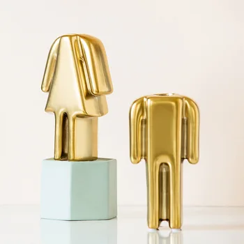 Gold and Silver Human Body Ceramic Bottle Simple and Fashionable Hydroponic Green Plants Home Furnishings Modern Crafts
Gold and Silver Human Body Ceramic Bottle Simple and Fashionable Hydroponic Green Plants Home Furnishings Modern Crafts