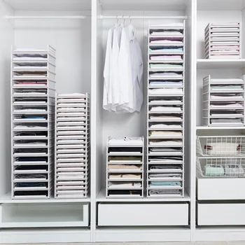 Foldable Detachable Clothes Organizer Wardrobe Partition Board Rack Drawer Clothes Storage Basket Multi-layer Stackable Shelf #4
Foldable Detachable Clothes Organizer Wardrobe Partition Board Rack Drawer Clothes Storage Basket Multi-layer Stackable Shelf #4