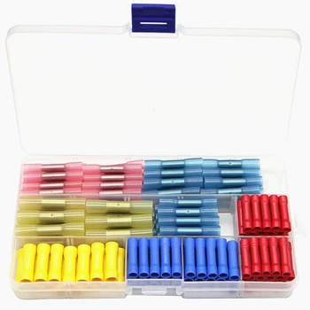 160Pcs Assortment Heat Shrink Butt Cable Wire Waterproof Connectors Electrical Insulated Splice Crimp Terminals Kit 10-26AWG
160Pcs Assortment Heat Shrink Butt Cable Wire Waterproof Connectors Electrical Insulated Splice Crimp Terminals Kit 10-26AWG