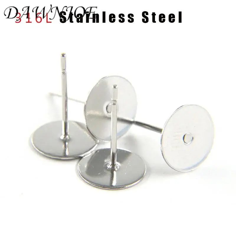 100pcs 316l Stainless Steel Blank Earrings Stud Base Fit Cabochon Settings DIY Making Earrings Jewelry Accessories Finding
100pcs 316l Stainless Steel Blank Earrings Stud Base Fit Cabochon Settings DIY Making Earrings Jewelry Accessories Finding
